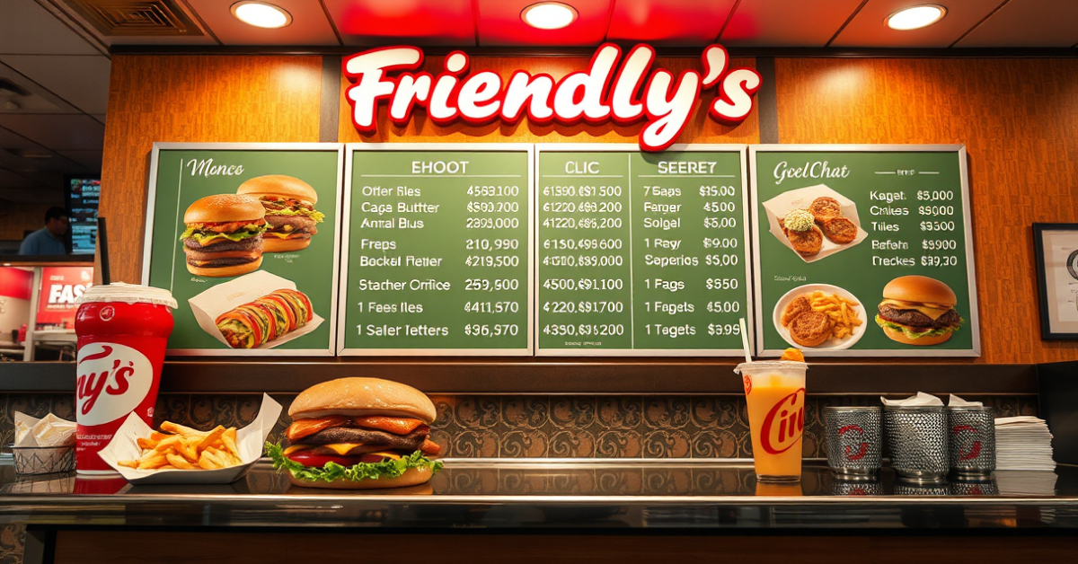 Friendly’s Menu With Prices For 2026
