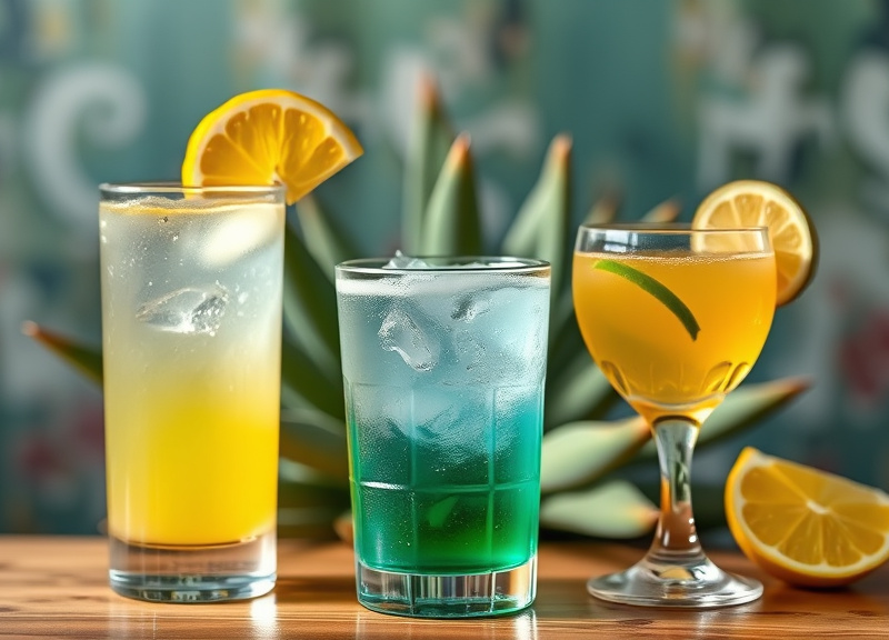 What types of agave spirits are used in these drinks?
